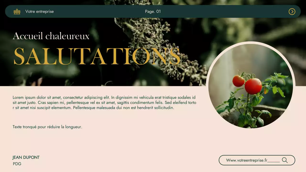 Green Khaki Modern Agrifarm Business Présentation de l'entreprise