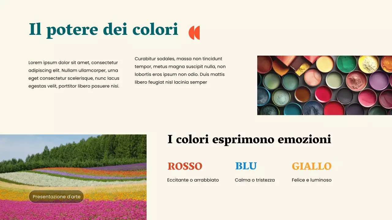 Giallo verde semplice La magia dell'arte Materiali di studio