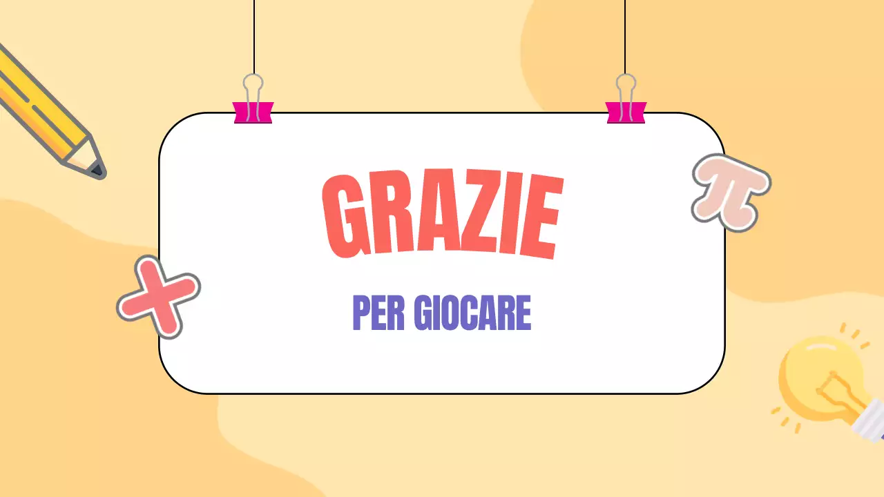 Materiale di studio per i quiz di matematica dell'animazione gialla