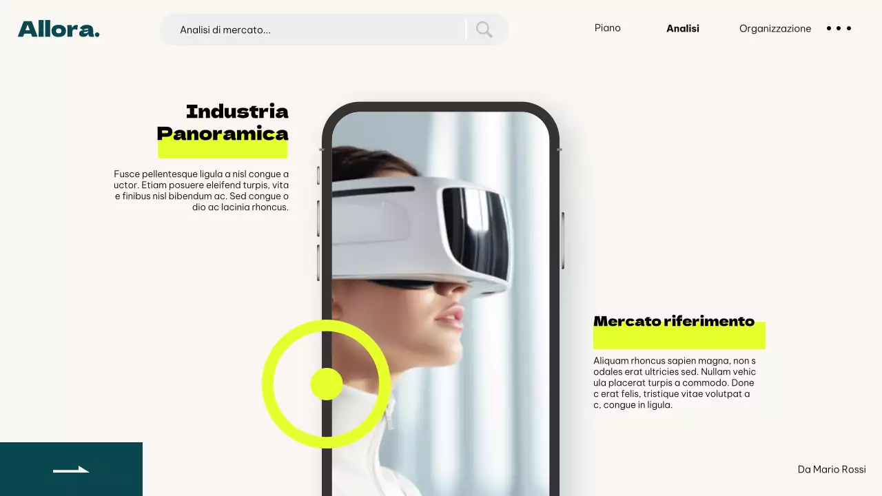 Avorio Verde Neon Semplice Moderno UI Piano d'impresa