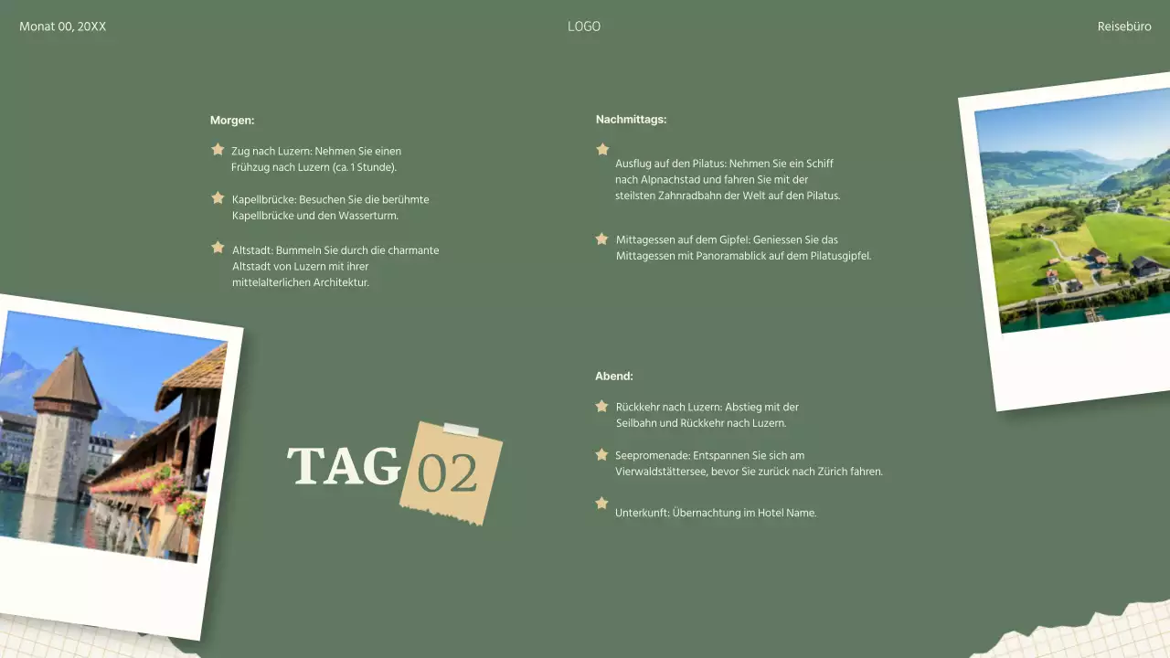 Grün Beige Retro Collage Reiseplan Reiseroute