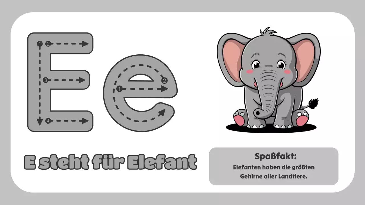 Grüne Animation Das ABC der Tiere Studienmaterial