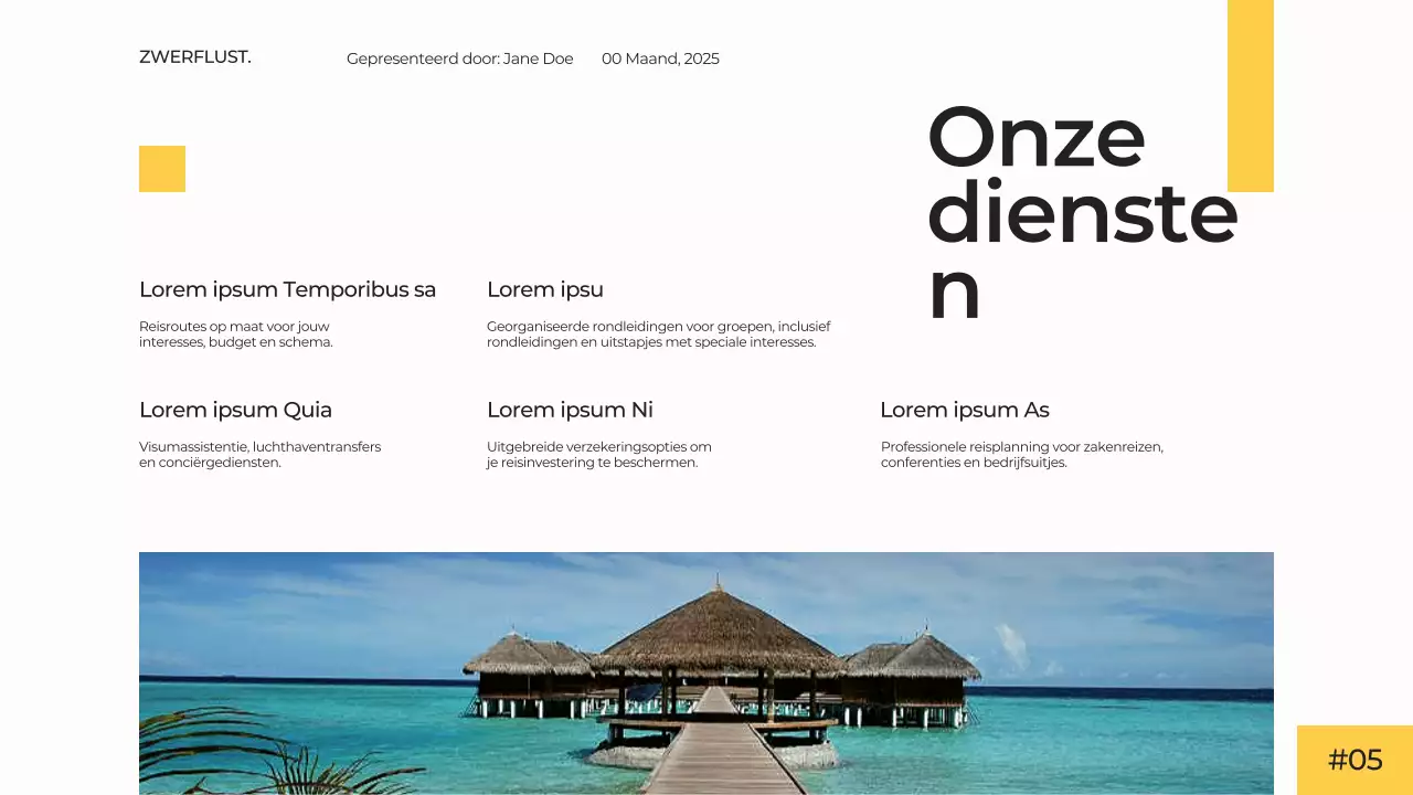 Wit Geel Modern Eenvoudig Minimaal Reisbureau Presentatie Advertentie Campagne