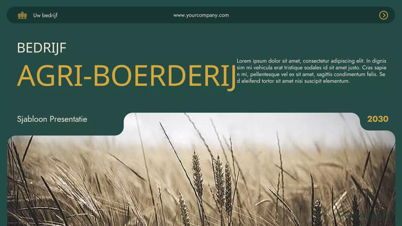 Groen Khaki Modern Agrifarm Bedrijf Introductie