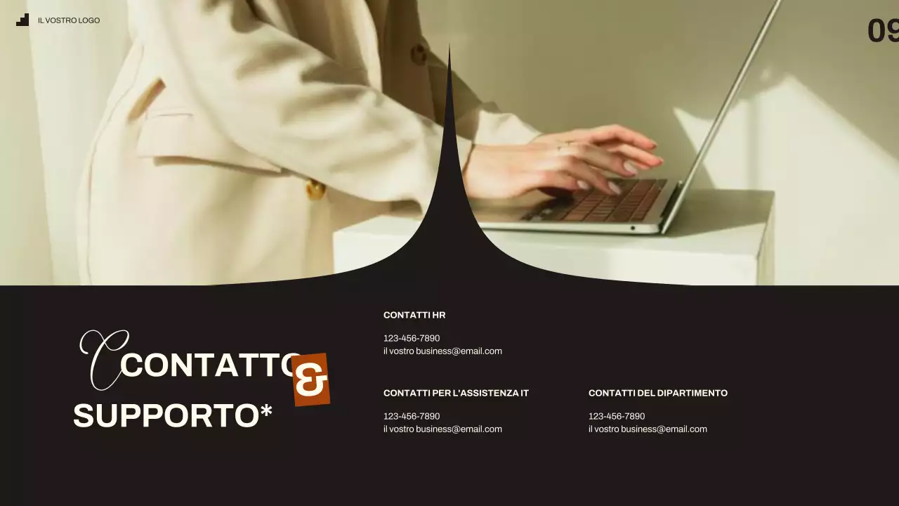 Guida all'inserimento dei nuovi dipendenti in nero avorio moderno e minimale