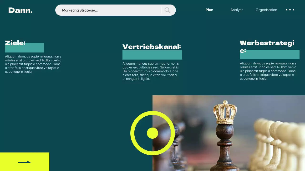 Elfenbein Neon Grün Einfach Modern UI Business Plan