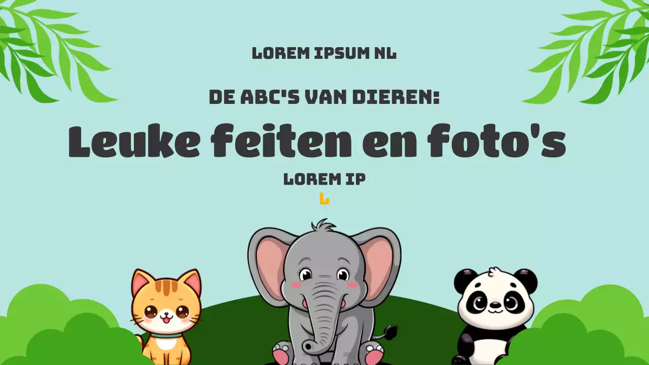 Groene Animatie Het ABC van Dieren Studiemateriaal
