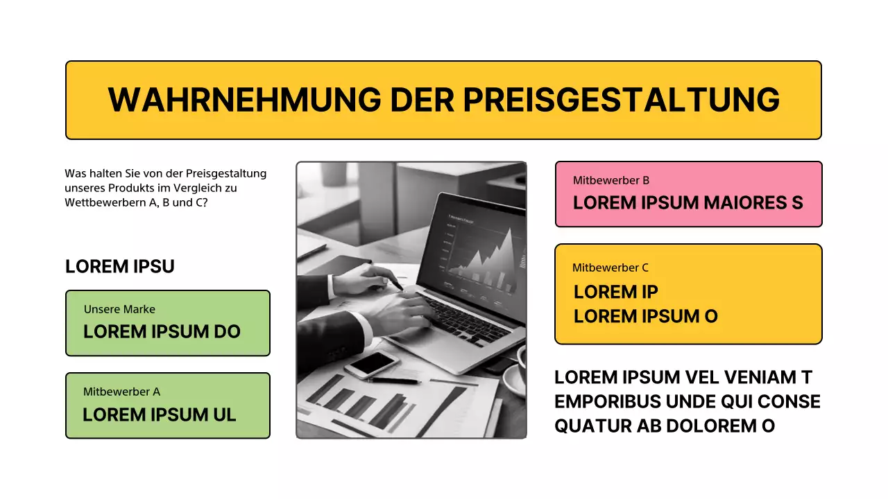 Yellow Modern Competitor Analysis Umfrage