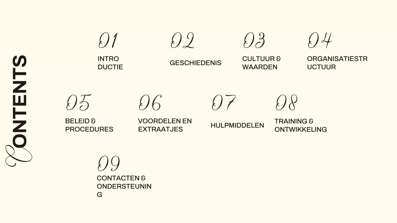 Zwart Ivoor Minimalistische Moderne Gids voor Nieuwe Werknemers