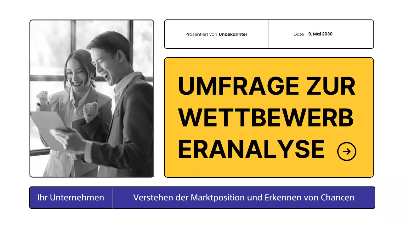 Yellow Modern Competitor Analysis Umfrage