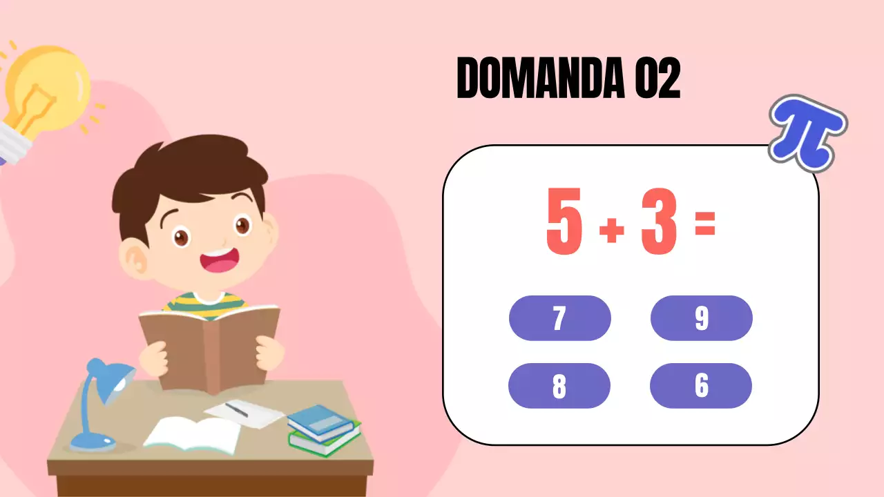 Materiale di studio per i quiz di matematica dell'animazione gialla