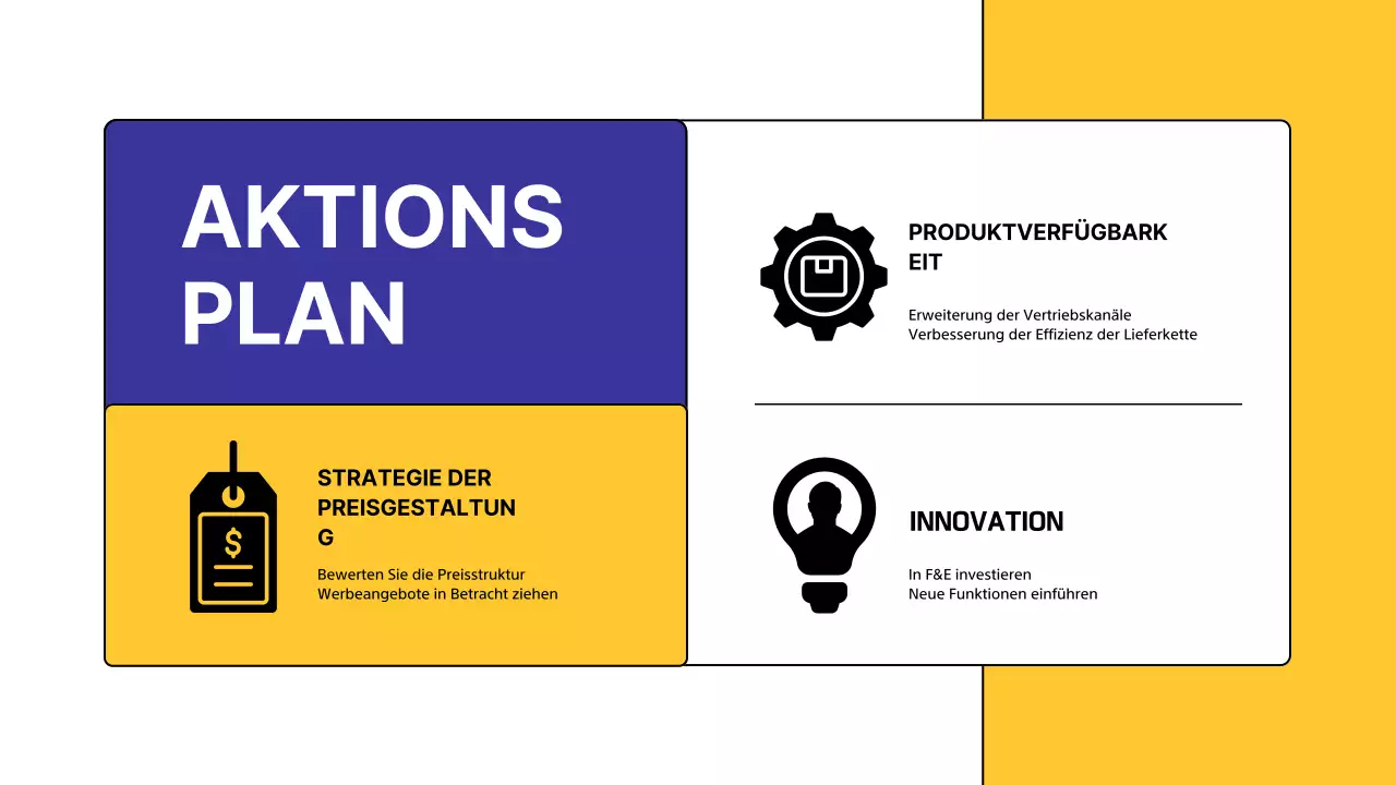 Yellow Modern Competitor Analysis Umfrage