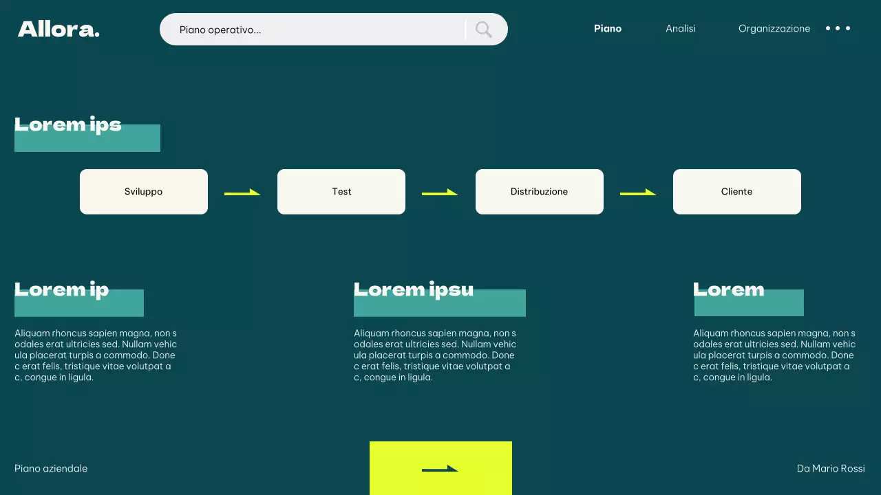Avorio Verde Neon Semplice Moderno UI Piano d'impresa