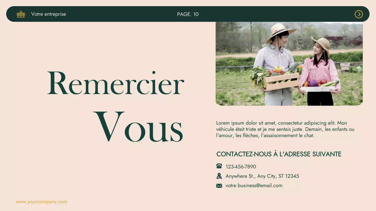 Green Khaki Modern Agrifarm Business Présentation de l'entreprise