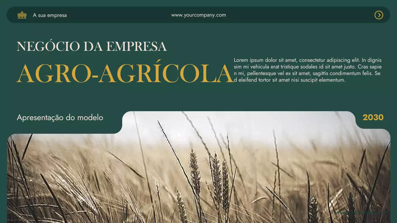 Verde Cáqui Moderno Agrifarm Business Introdução da empresa