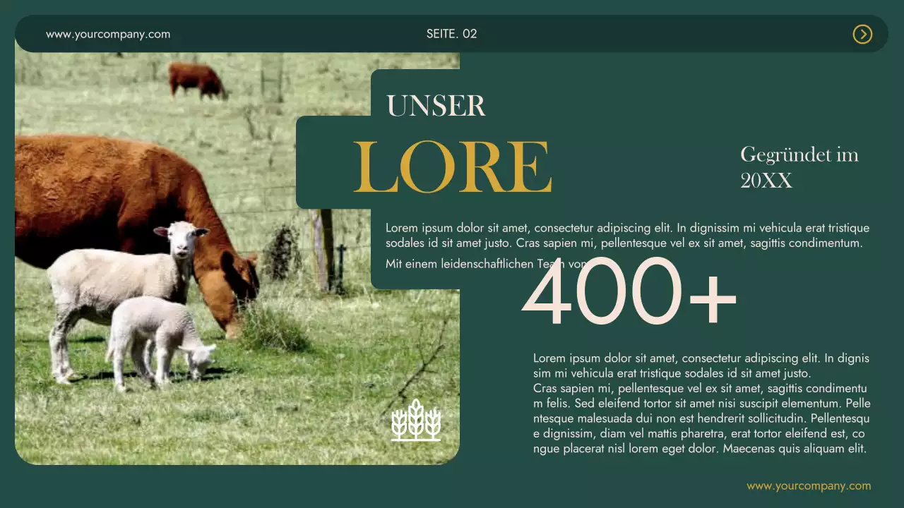 Green Khaki Modern Agrifarm Business Vorstellung des Unternehmens