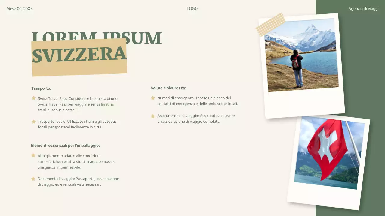 Verde Beige Retro Collage Piano di viaggio Itinerario