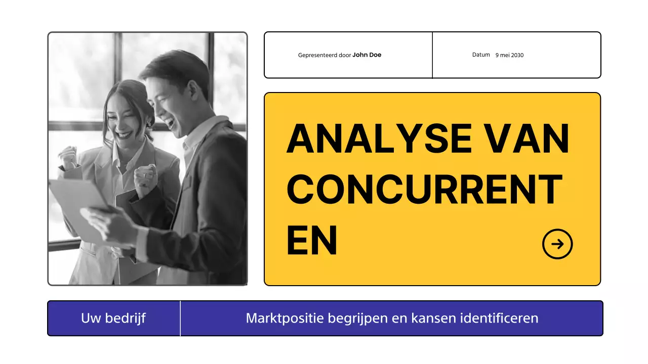 Geel Modern Concurrentieanalyse Onderzoek