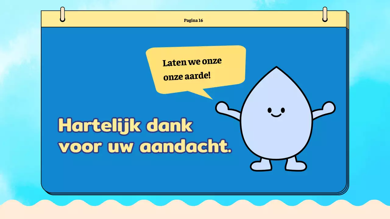 Blauw vlak Watercyclus-lesmateriaal