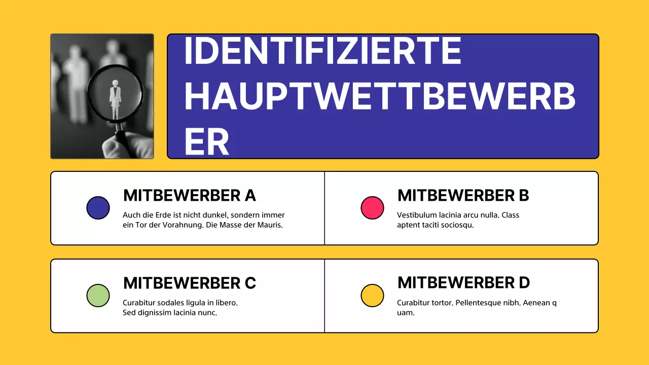 Yellow Modern Competitor Analysis Umfrage