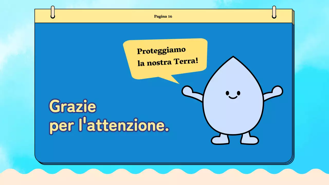 Materiale di classe del ciclo dell'acqua Blue Plain