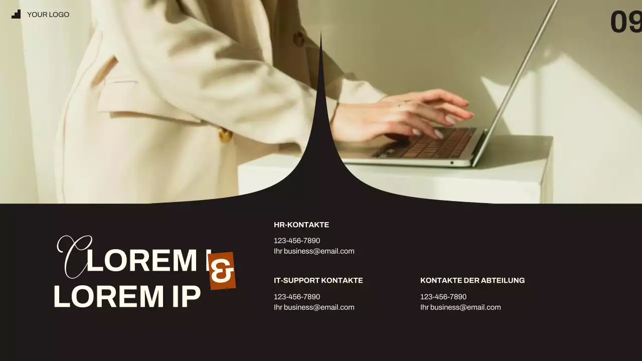 Schwarz-Elfenbein Minimal Modern Leitfaden für die Einarbeitung neuer Mitarbeiter