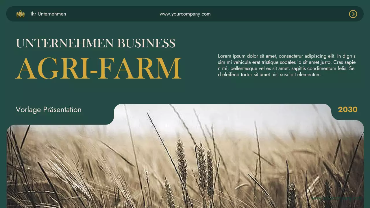 Green Khaki Modern Agrifarm Business Vorstellung des Unternehmens