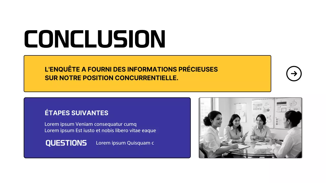 Enquête sur l'analyse des concurrents Yellow Modern