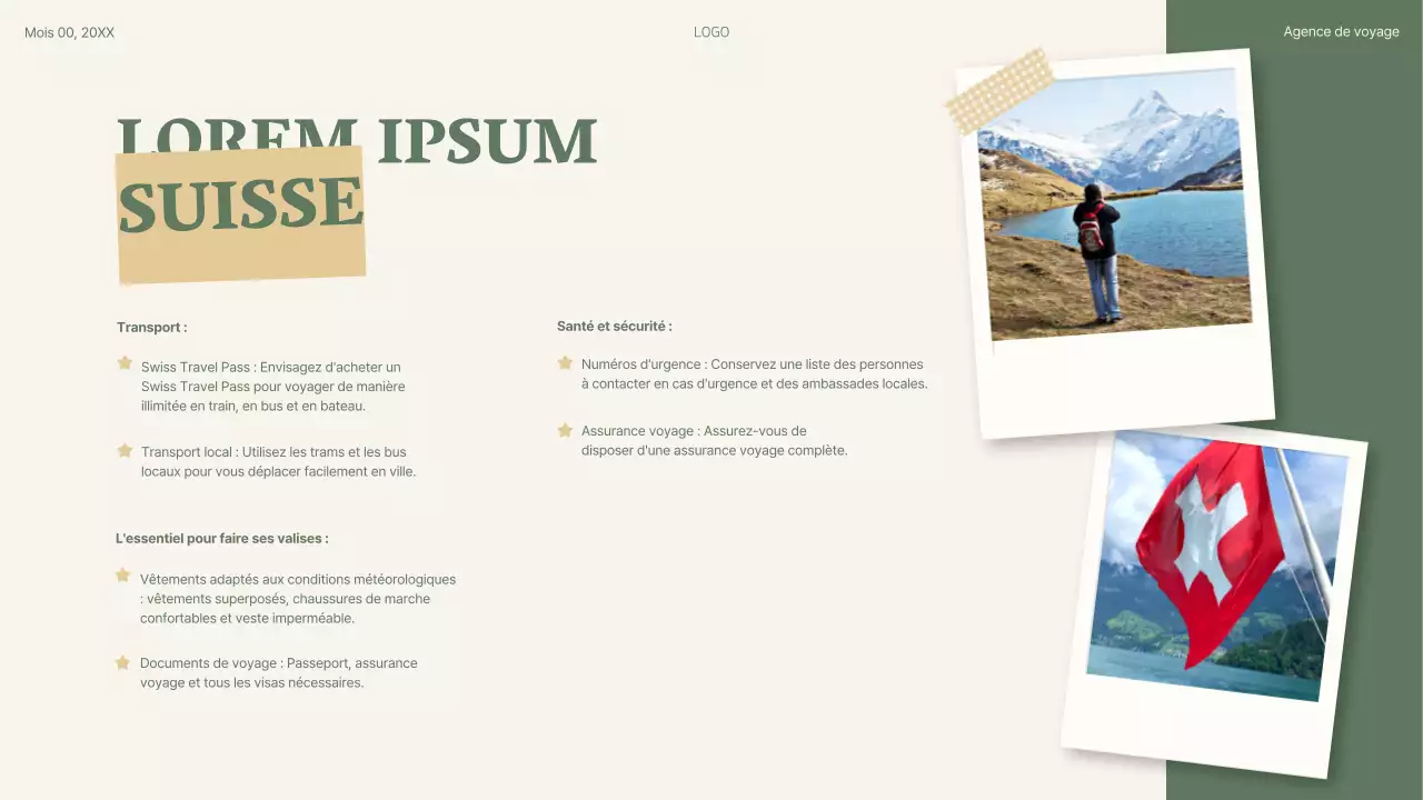 Vert Beige Rétro Collage Plan de voyage Itinéraire