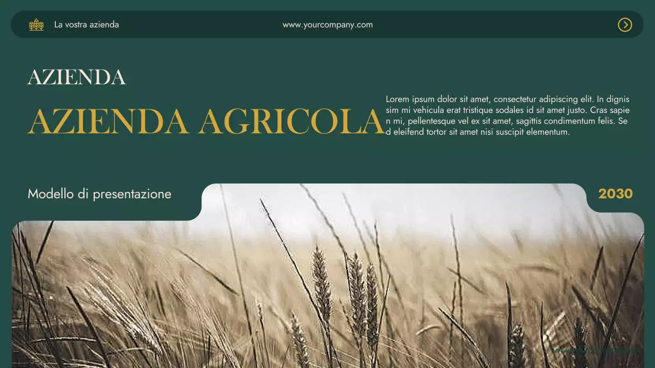 Verde Khaki Modern Agrifarm Business Presentazione dell'azienda