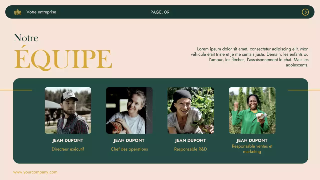 Green Khaki Modern Agrifarm Business Présentation de l'entreprise