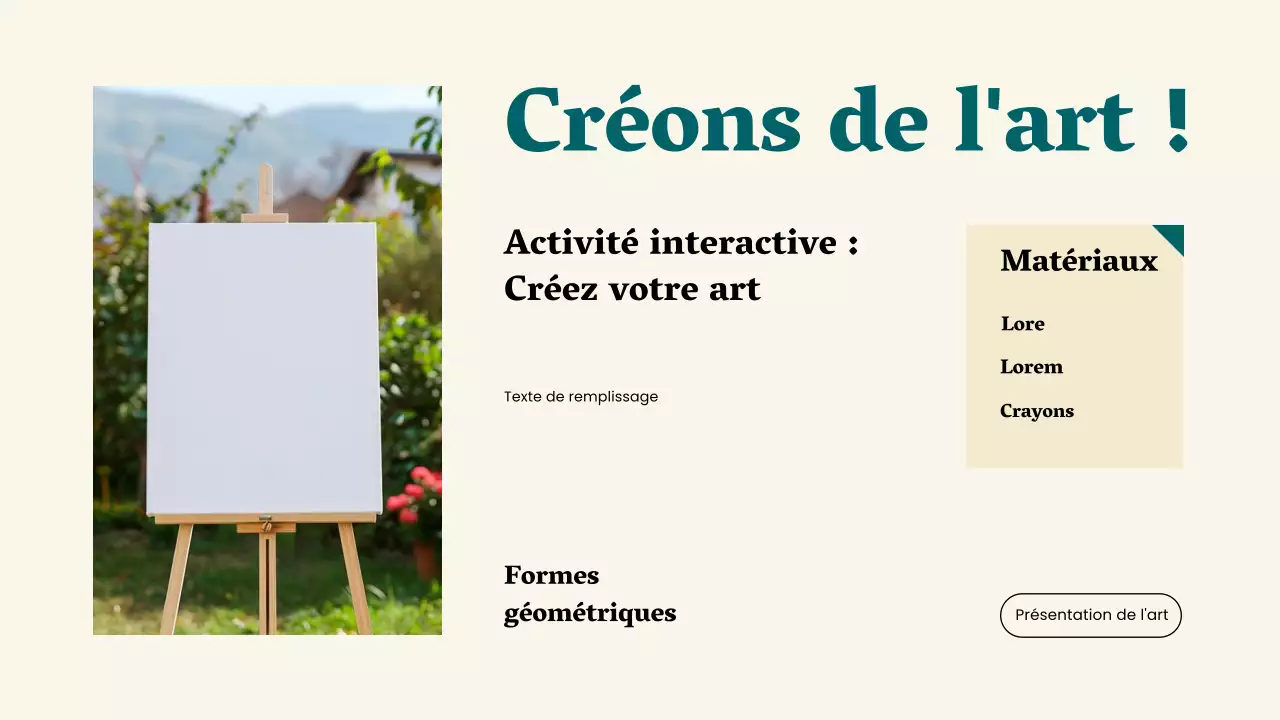 Jaune Vert Simple La magie de l'art Matériel d'étude