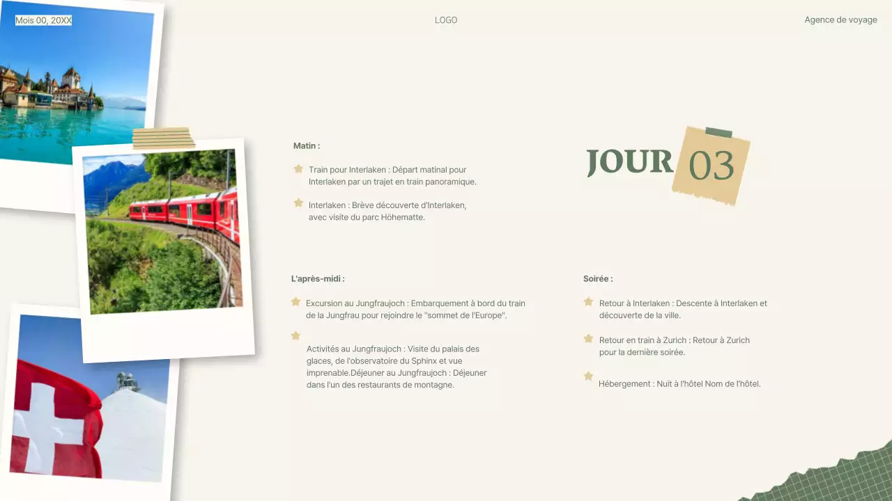 Vert Beige Rétro Collage Plan de voyage Itinéraire