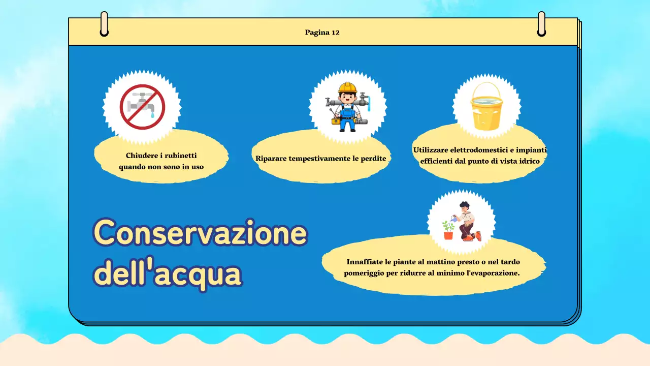 Materiale di classe del ciclo dell'acqua Blue Plain
