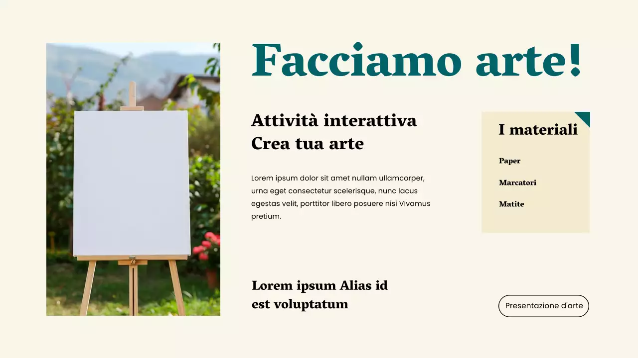 Giallo verde semplice La magia dell'arte Materiali di studio