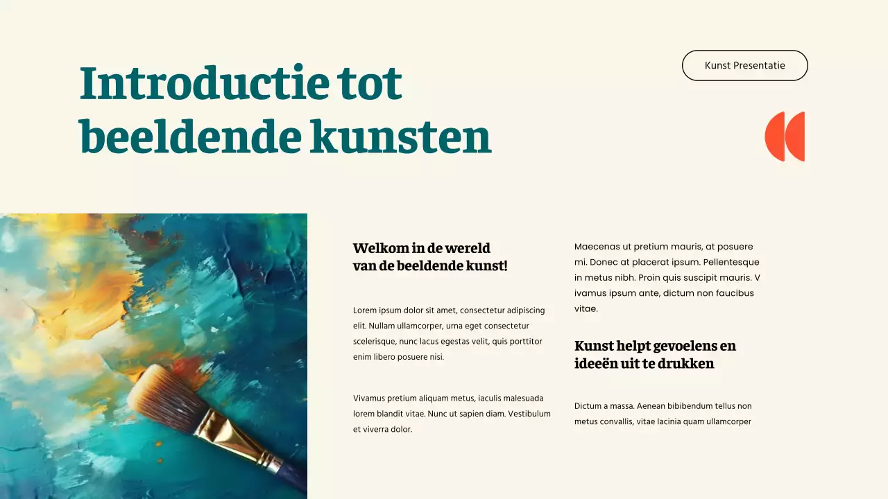 Geel Groen Eenvoudig De Magie van Kunst Studiemateriaal