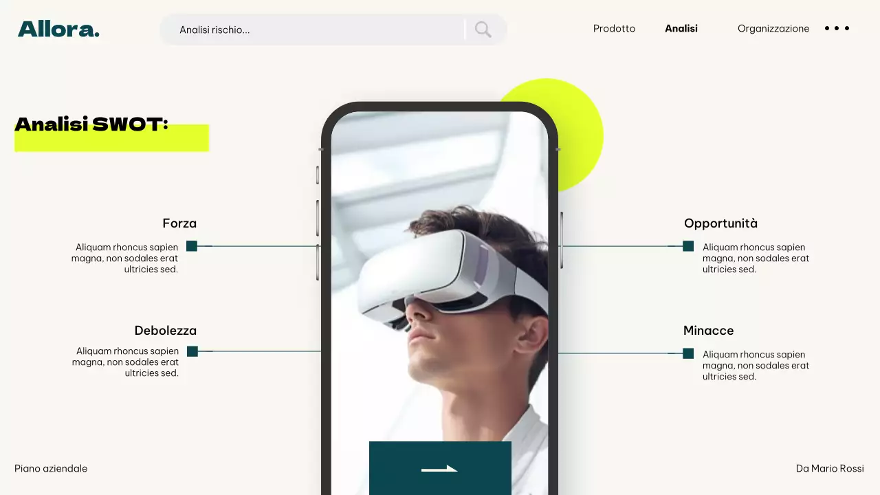 Avorio Verde Neon Semplice Moderno UI Piano d'impresa