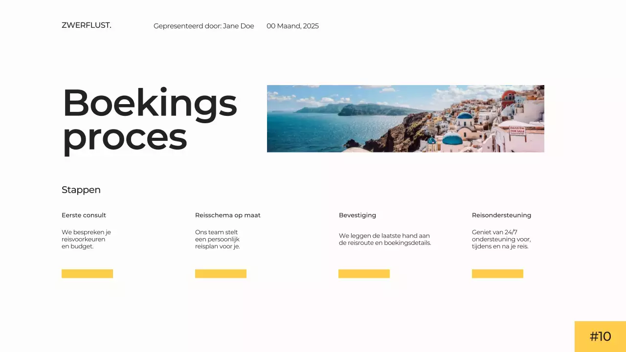 Wit Geel Modern Eenvoudig Minimaal Reisbureau Presentatie Advertentie Campagne