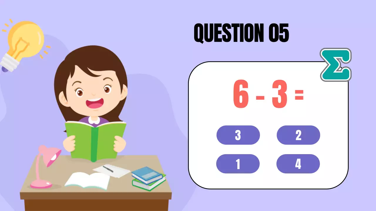 Yellow Animation Math Quiz Study Material