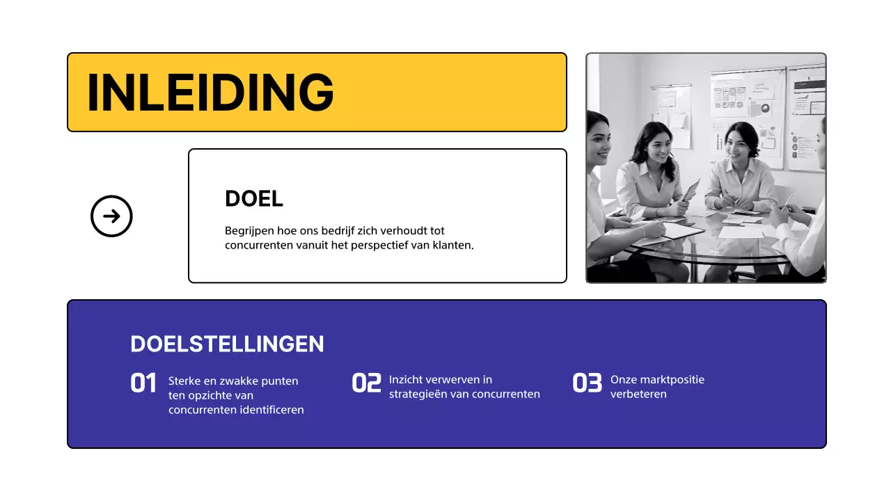 Geel Modern Concurrentieanalyse Onderzoek