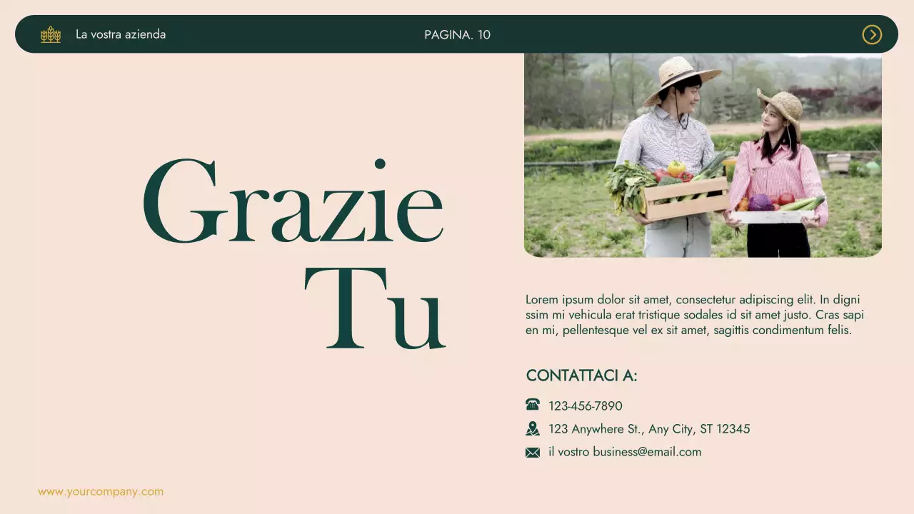 Verde Khaki Modern Agrifarm Business Presentazione dell'azienda