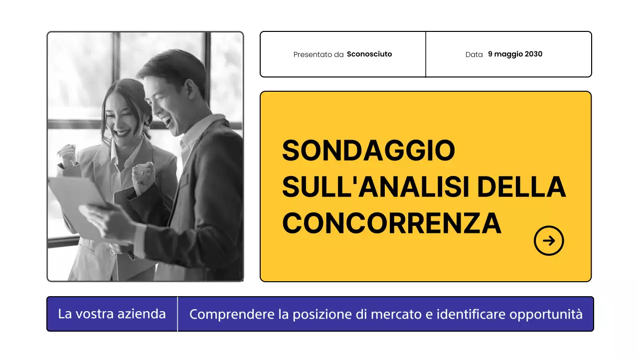 Sondaggio giallo moderno sull'analisi dei concorrenti