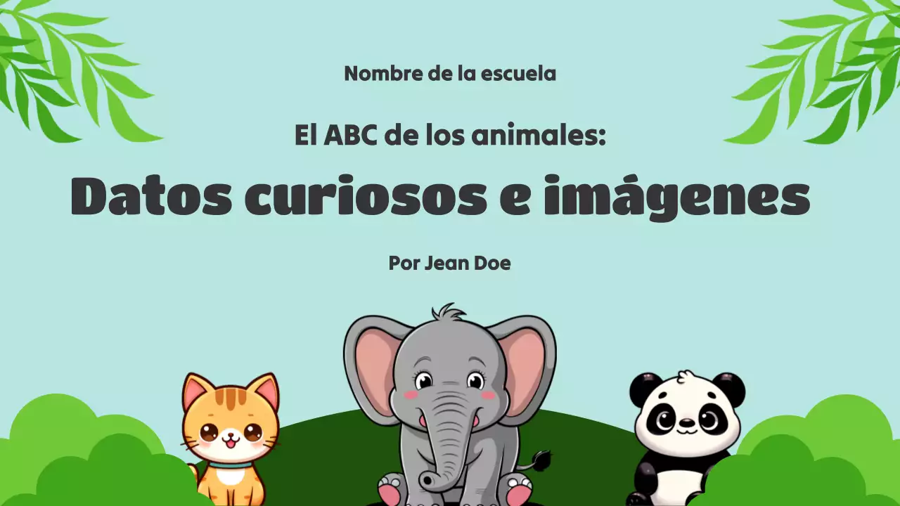 Green Animation El ABC de los animales Material de estudio