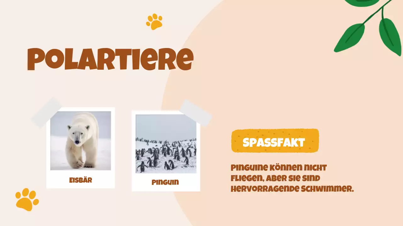 Beige Animation Entdeckung der Tiere Studienmaterial