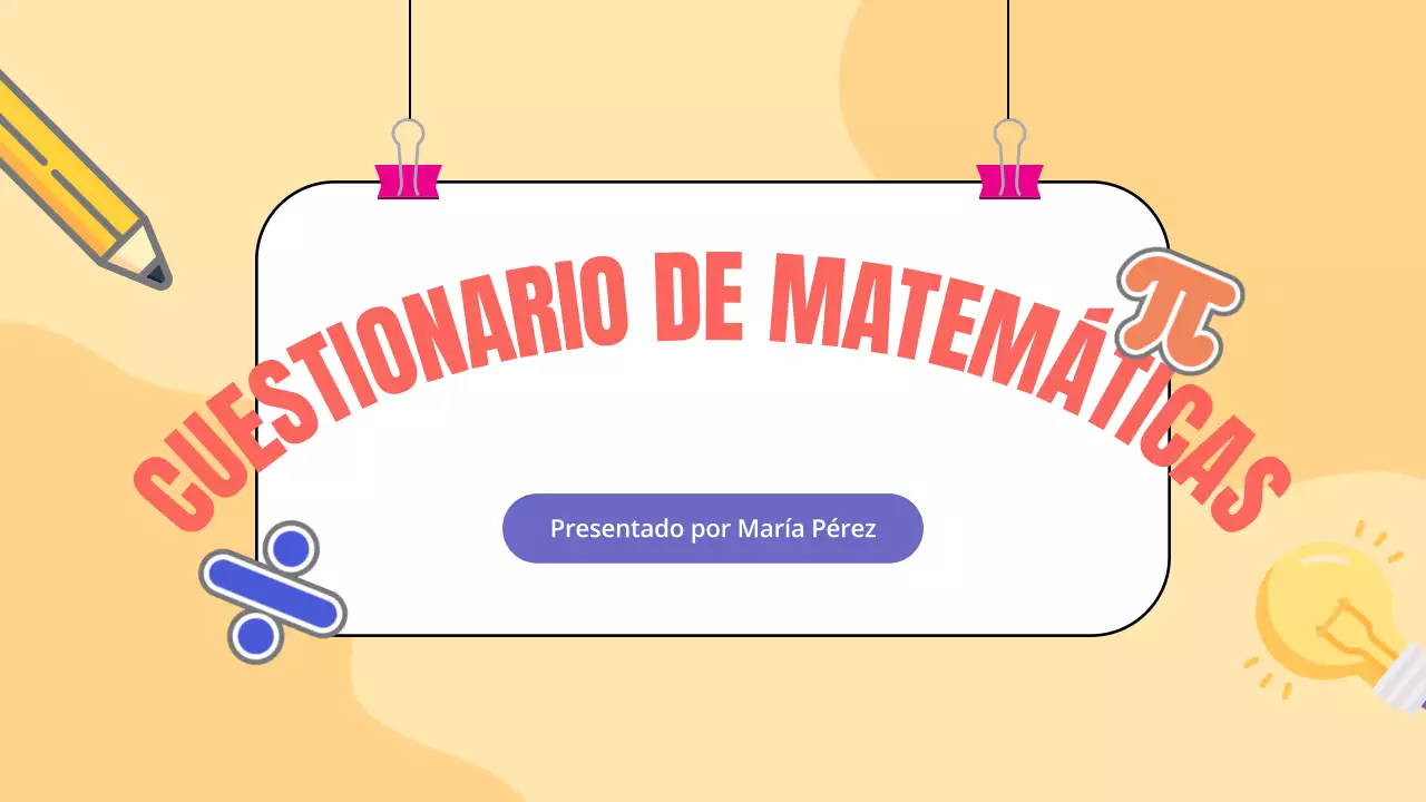 Yellow Animation Math Quiz Study Material