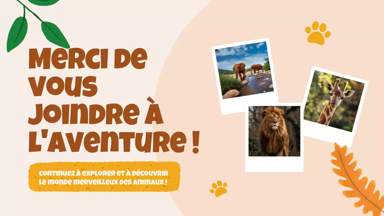 Beige Animation Découverte des animaux Matériel d'étude