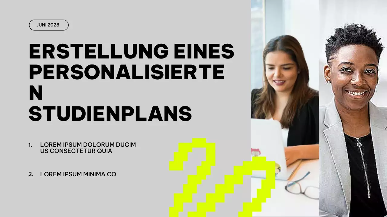 Grauer und kalkfarbener Trend zur Verbesserung des Studienplans Unterrichtsmaterial