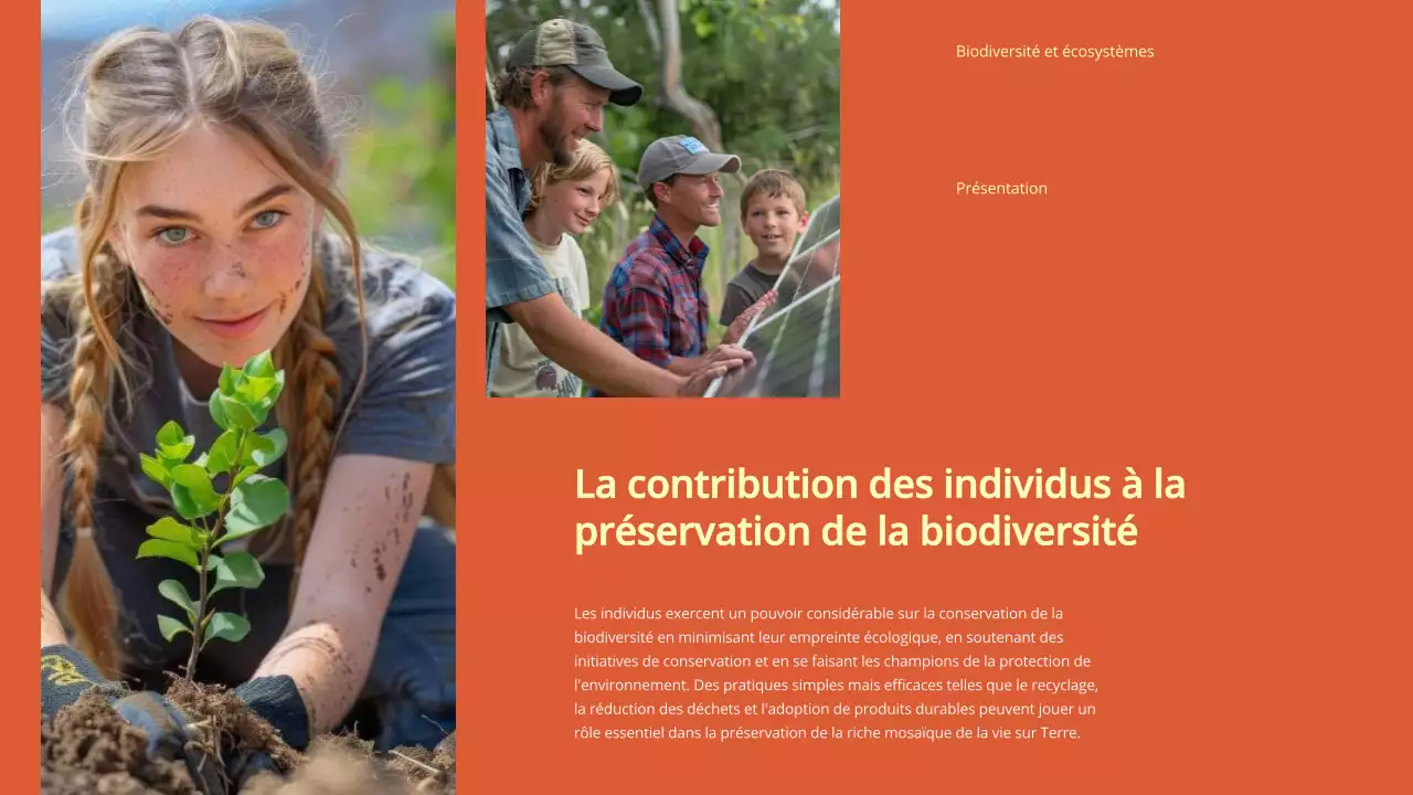 Matériel d'étude sur la biodiversité et les écosystèmes verts et modernes