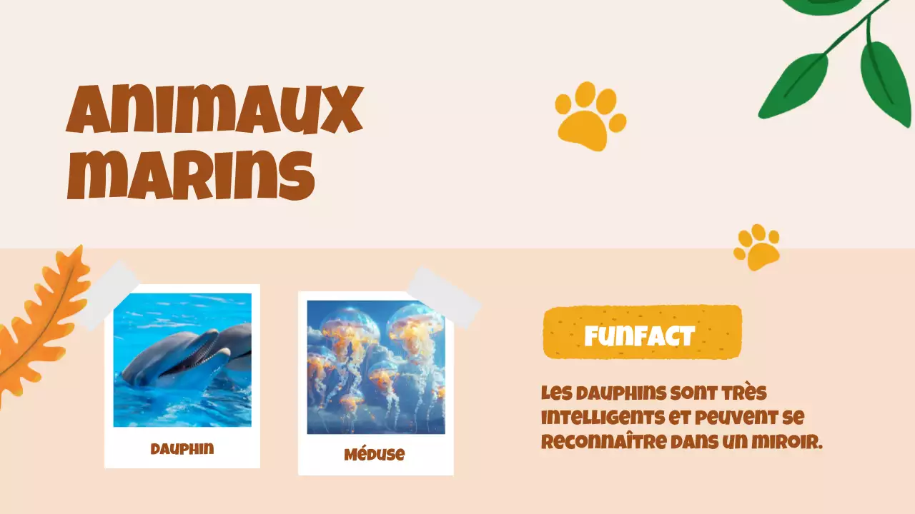 Beige Animation Découverte des animaux Matériel d'étude