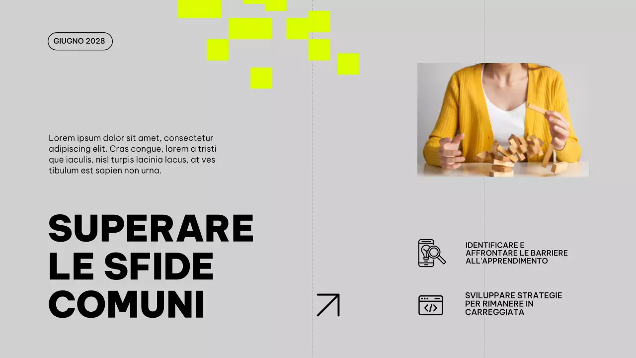 Materiale di classe del piano di studio per il miglioramento della tendenza al grigio e al lime